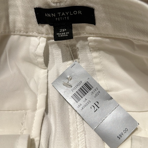 Ann Taylor - Petite Button Front Denim Skirt in White Wash - Picture 3 of 7